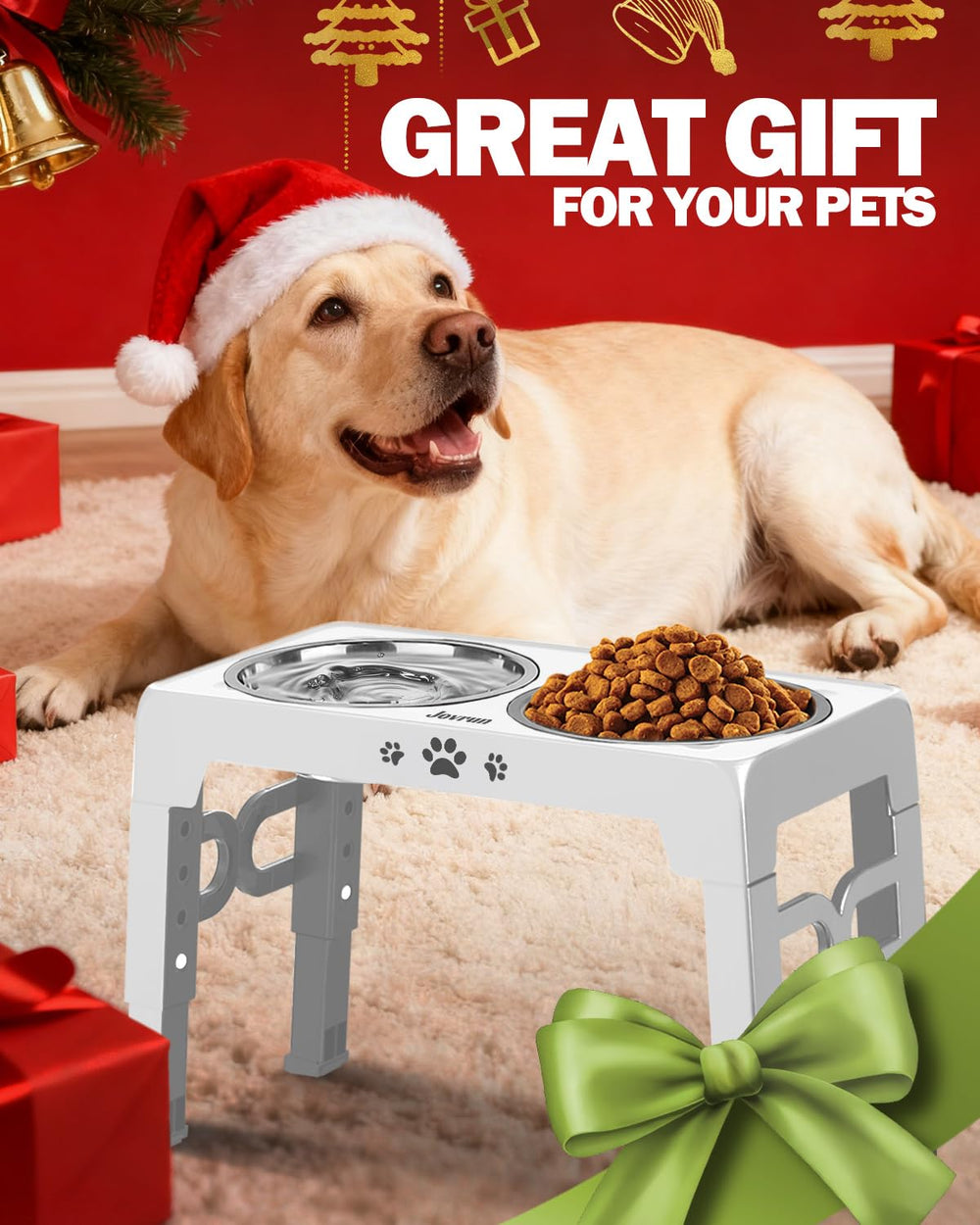 Jovrun foldable legs store compactly after feeding.
