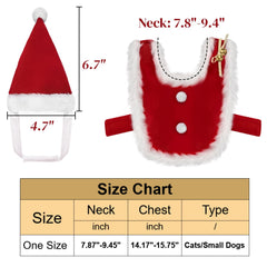 Jowgut pet Santa hat with bells adds cheerful holiday charm.