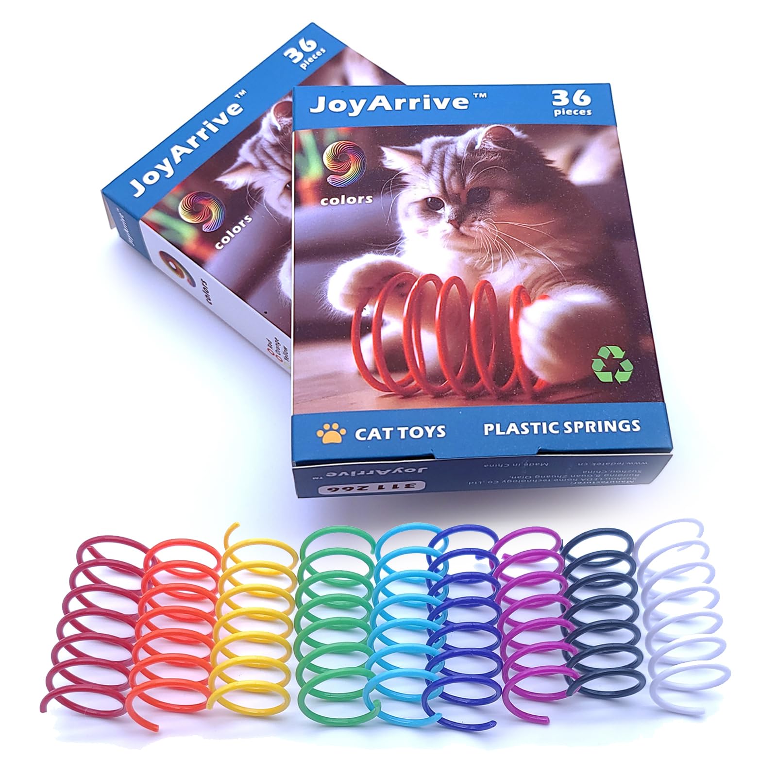 JoyArrive cat spring toy orange spring sparks active play