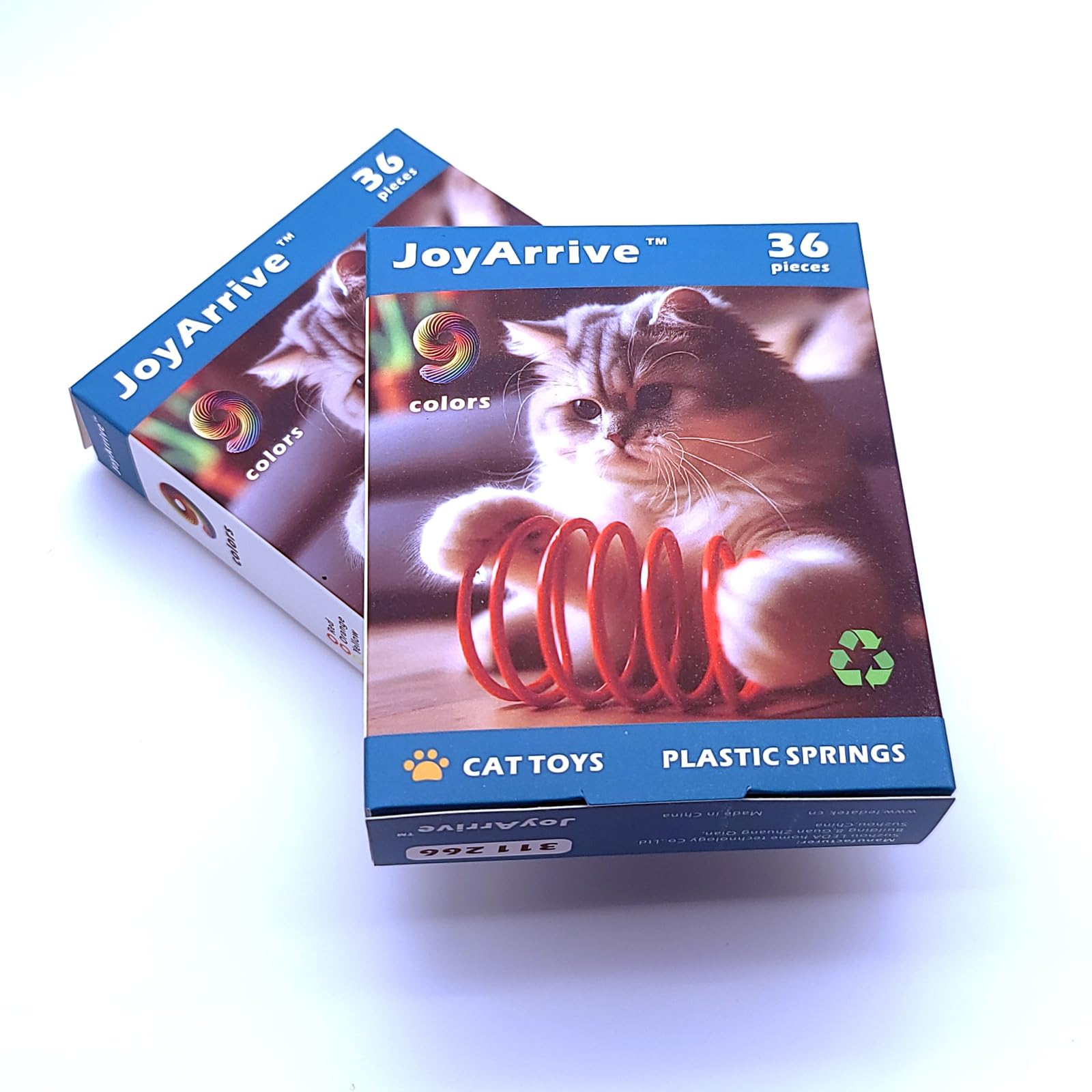 JoyArrive cat spring toy white spring vivid contrast improves engagement
