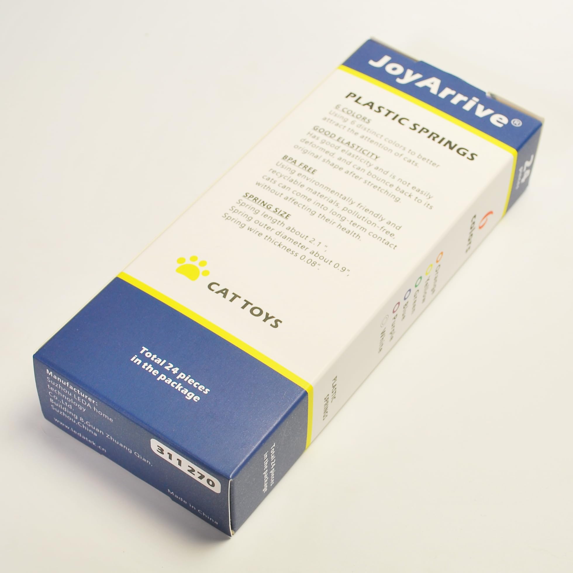 JoyArrive BPA-free-plastic-springs ensure durable, safe play for curious kittens