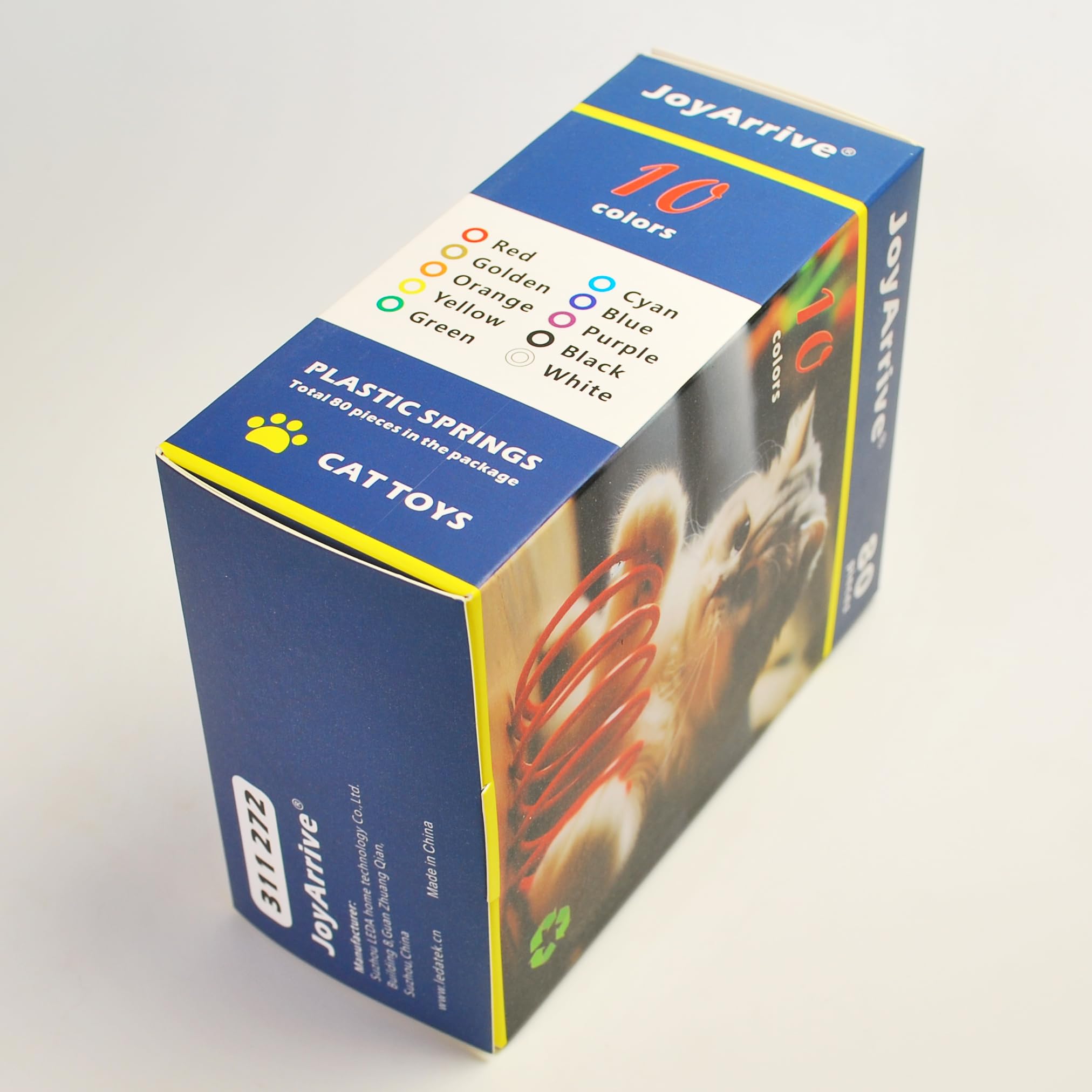 JoyArrive cat teeth grinding friendly springs provide satisfying texture for gentle mouthing and play.