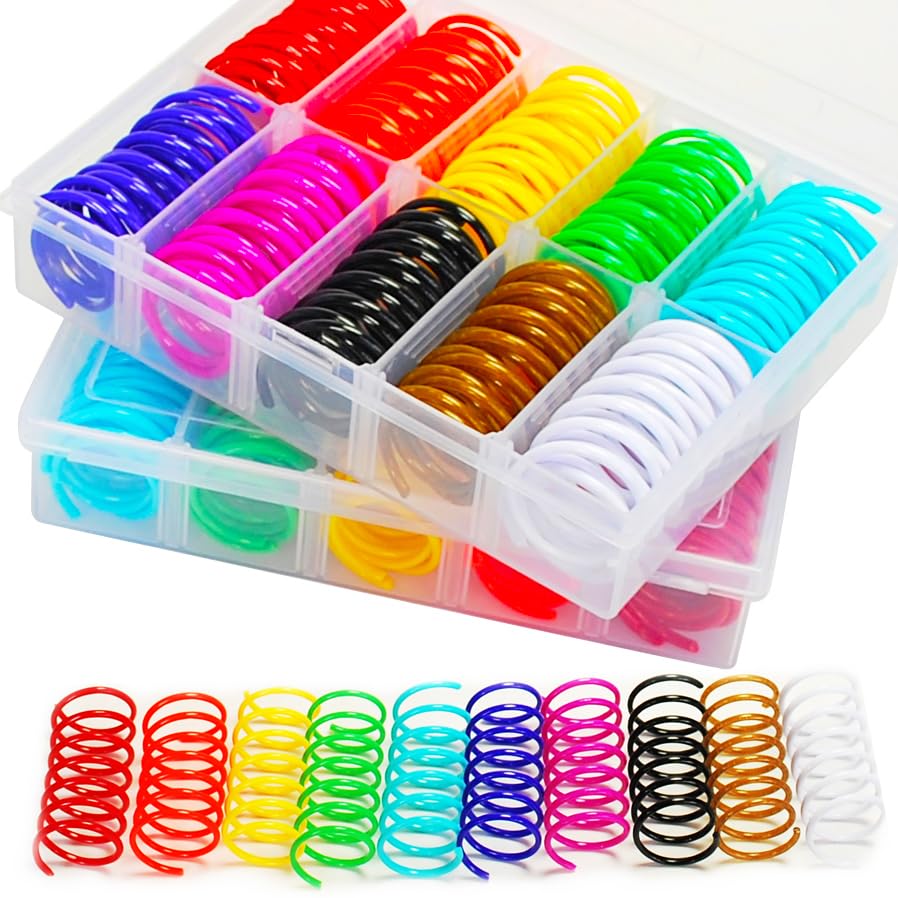 JoyArrive spring toy gift box showcases four colorful cat springs ready for indoor play.