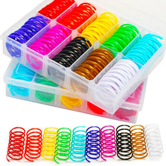 JoyArrive spring toy gift box showcases four colorful cat springs ready for indoor play.