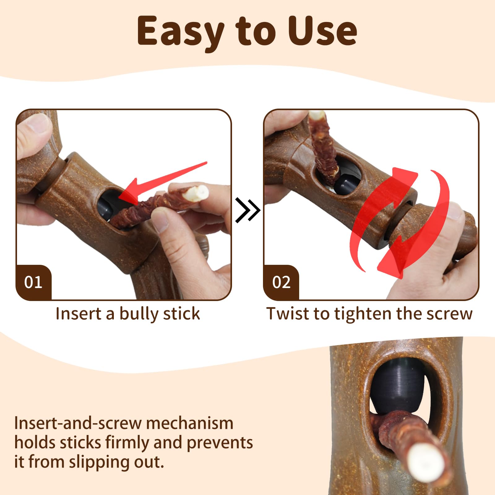 JoyBruko bully stick holder easy cleaning after play sessions