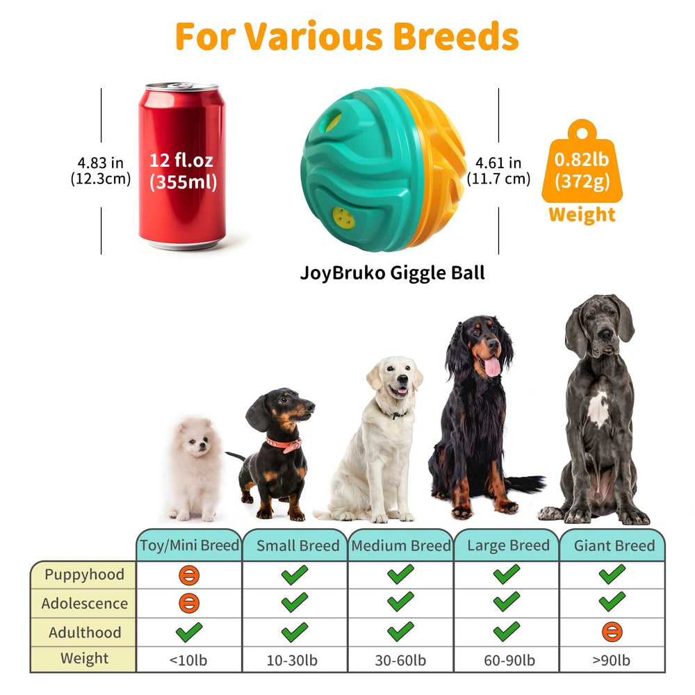 JoyBruko dog ball dishwasher-safe for easy cleaning after play.