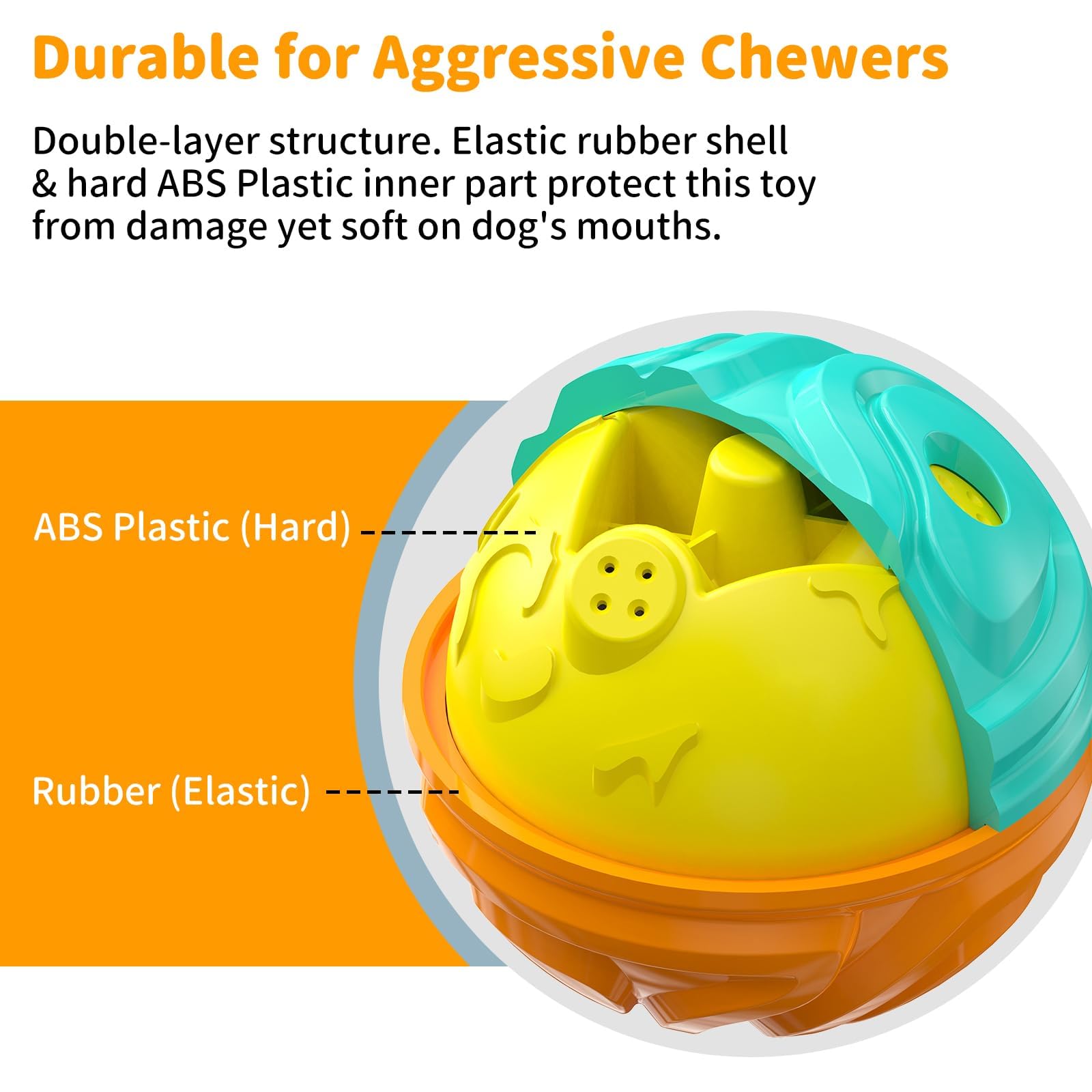JoyBruko dog ball teeth cleaning nubs aid gentle dental care.