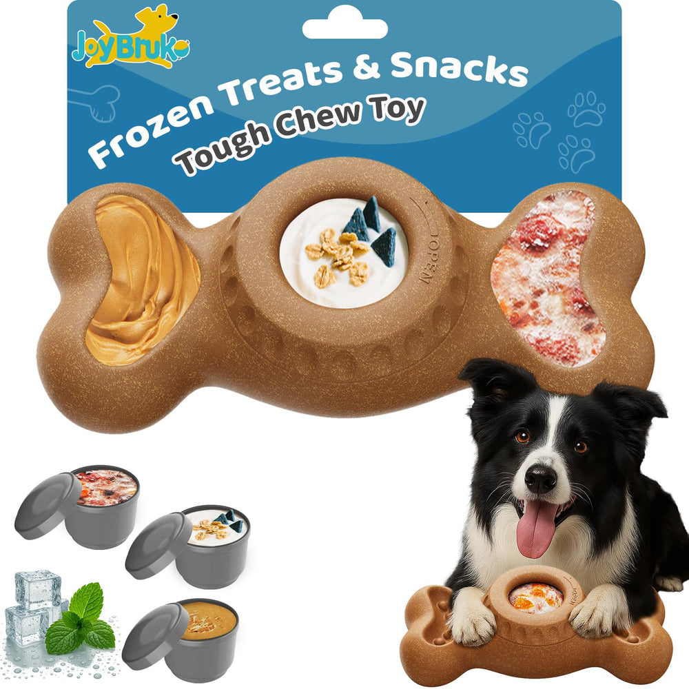 JoyBruko ice-cream-bone toy provides a frozen reward for busy dogs