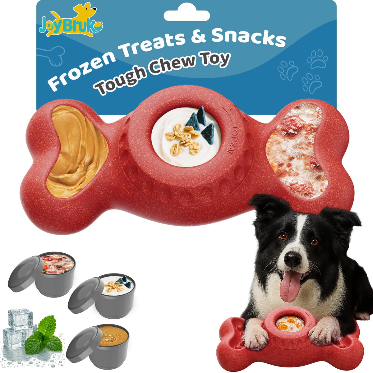 JoyBruko ice cream holder enrichment toy for active chewers