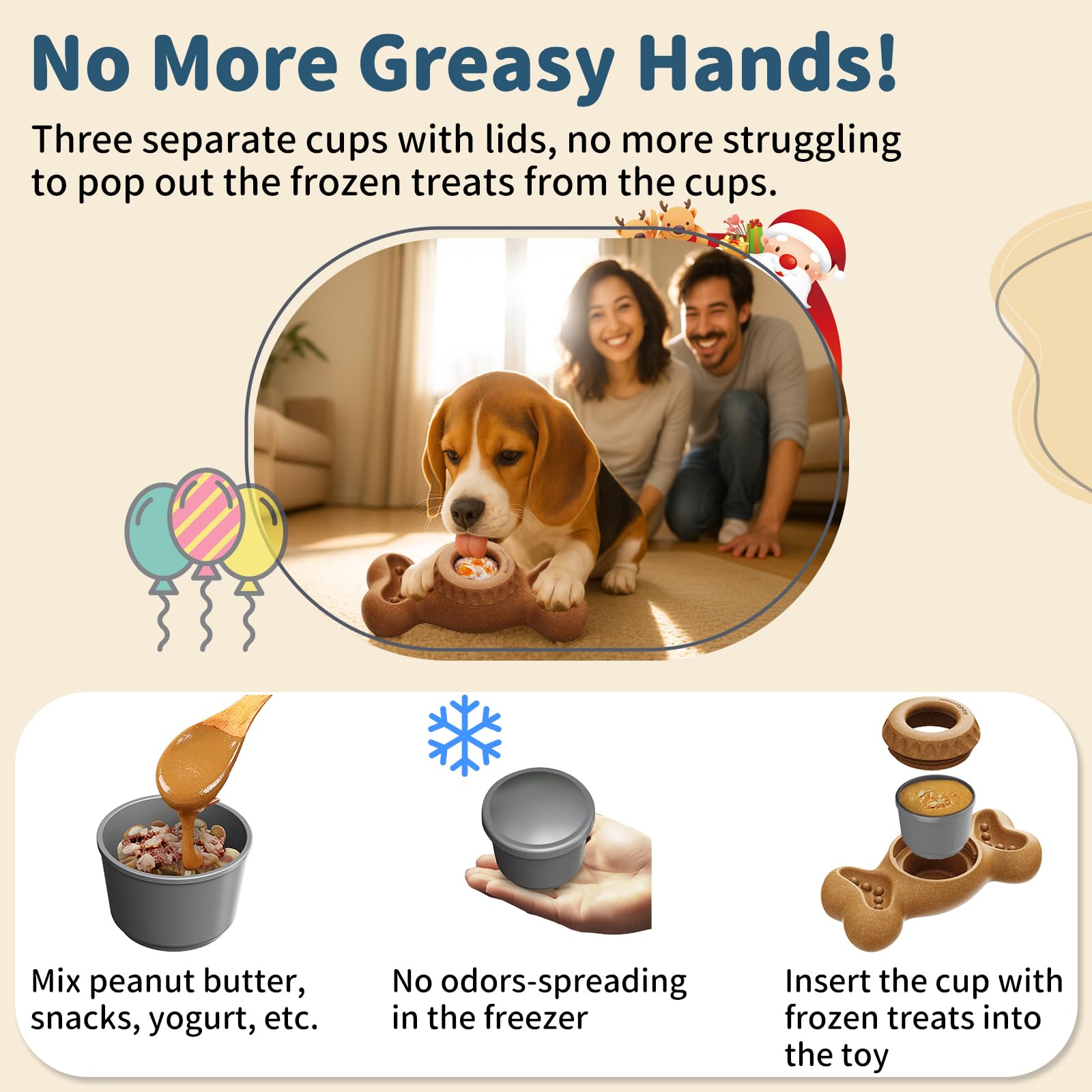 JoyBruko mold cups assembly shows convenient, odor-control freezing for treats