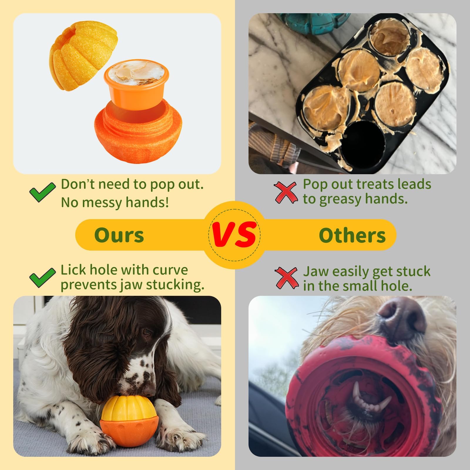 JoyBruko interactive dog toy wipe-clean-surface simplifies post-play cleanup.