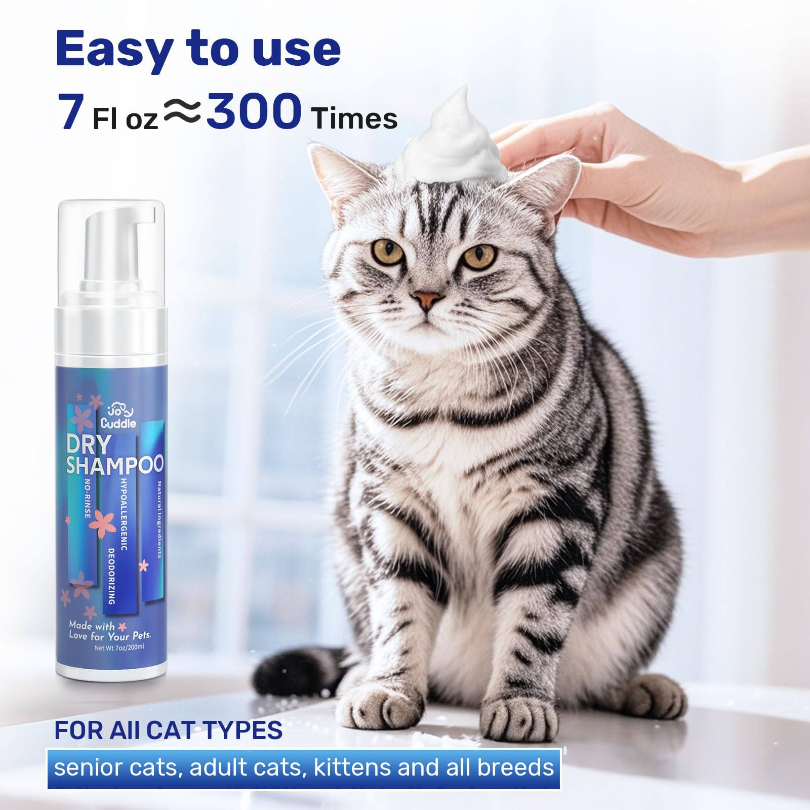 JOYCUDDLE kitten-friendly, gentle use for sensitive pets.