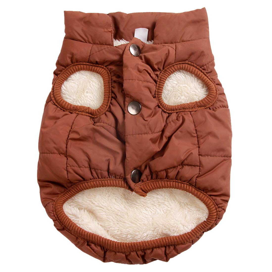 JoyDaog 2Layers fleece-lined winter dog jacket front view for warmth
