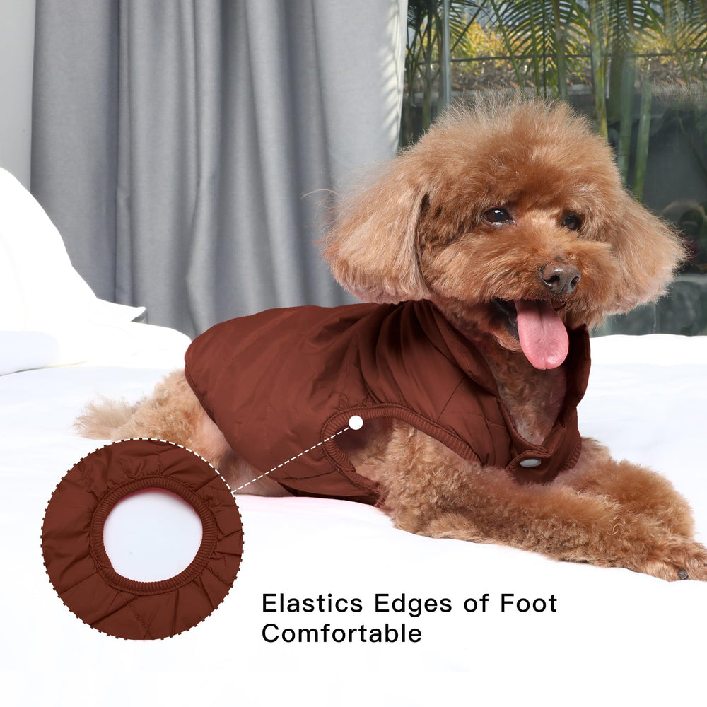 JoyDaog 2Layers fleece-lined winter dog jacket size S measurement guide