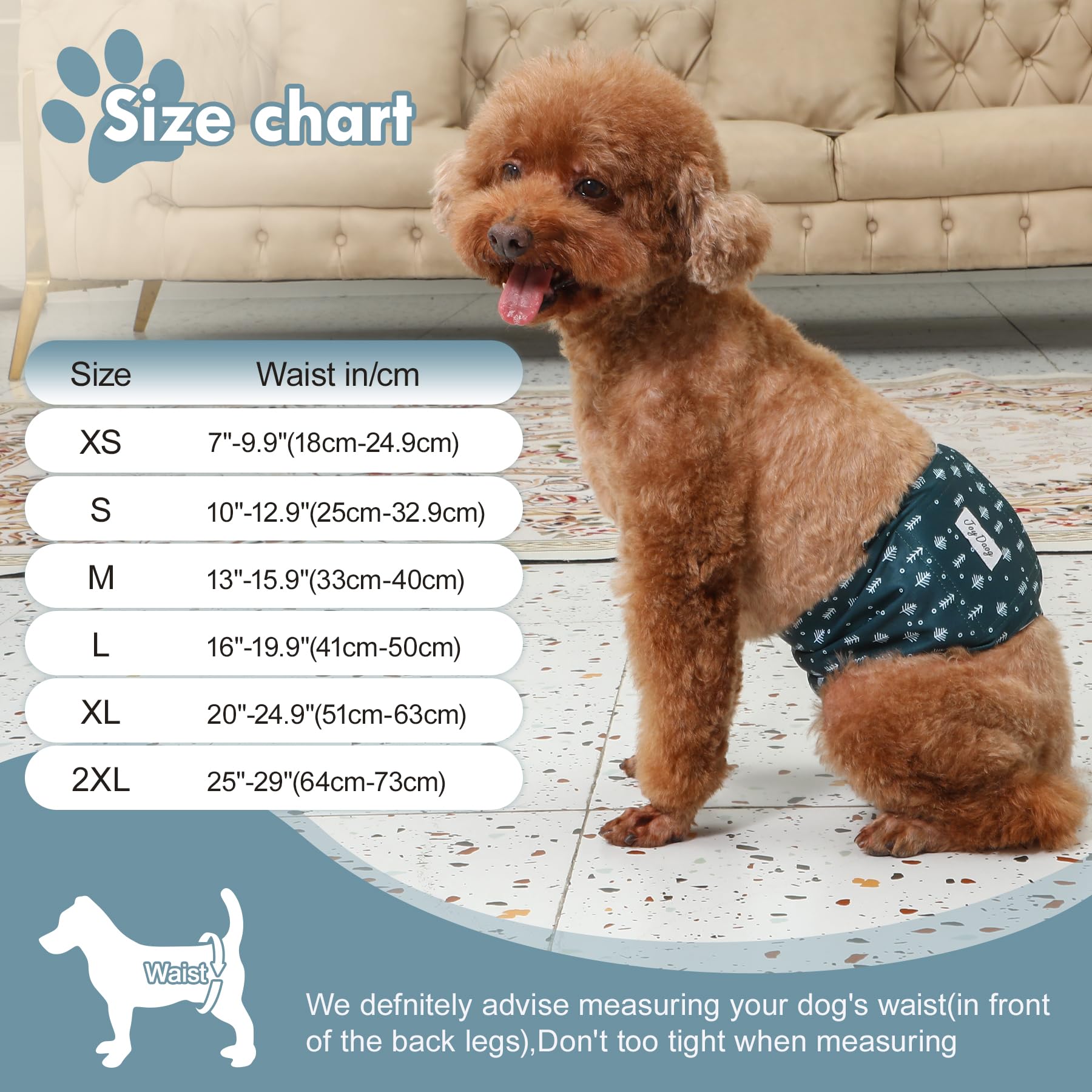 JoyDaog diaper with absorbent pad demonstrates strong moisture control