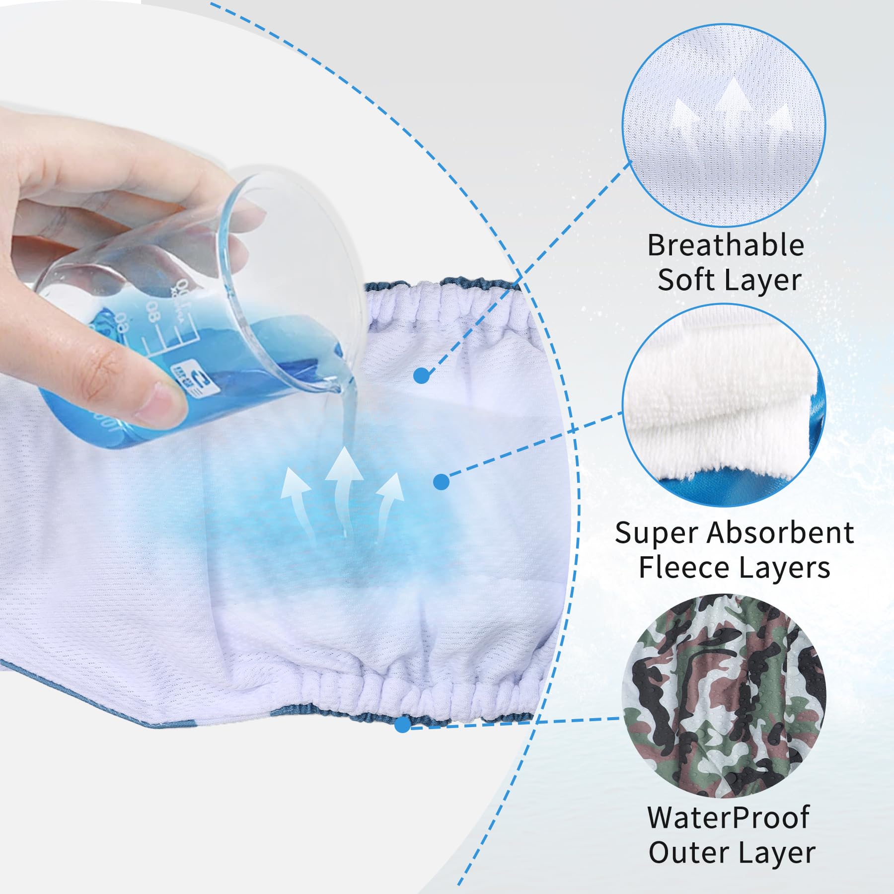 JoyDaog belly band L leak-proof layer protects floors during indoor wear.