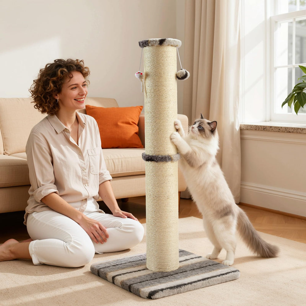 Joydeco extra-tall 34-inch feature highlights vertical stretching benefits.