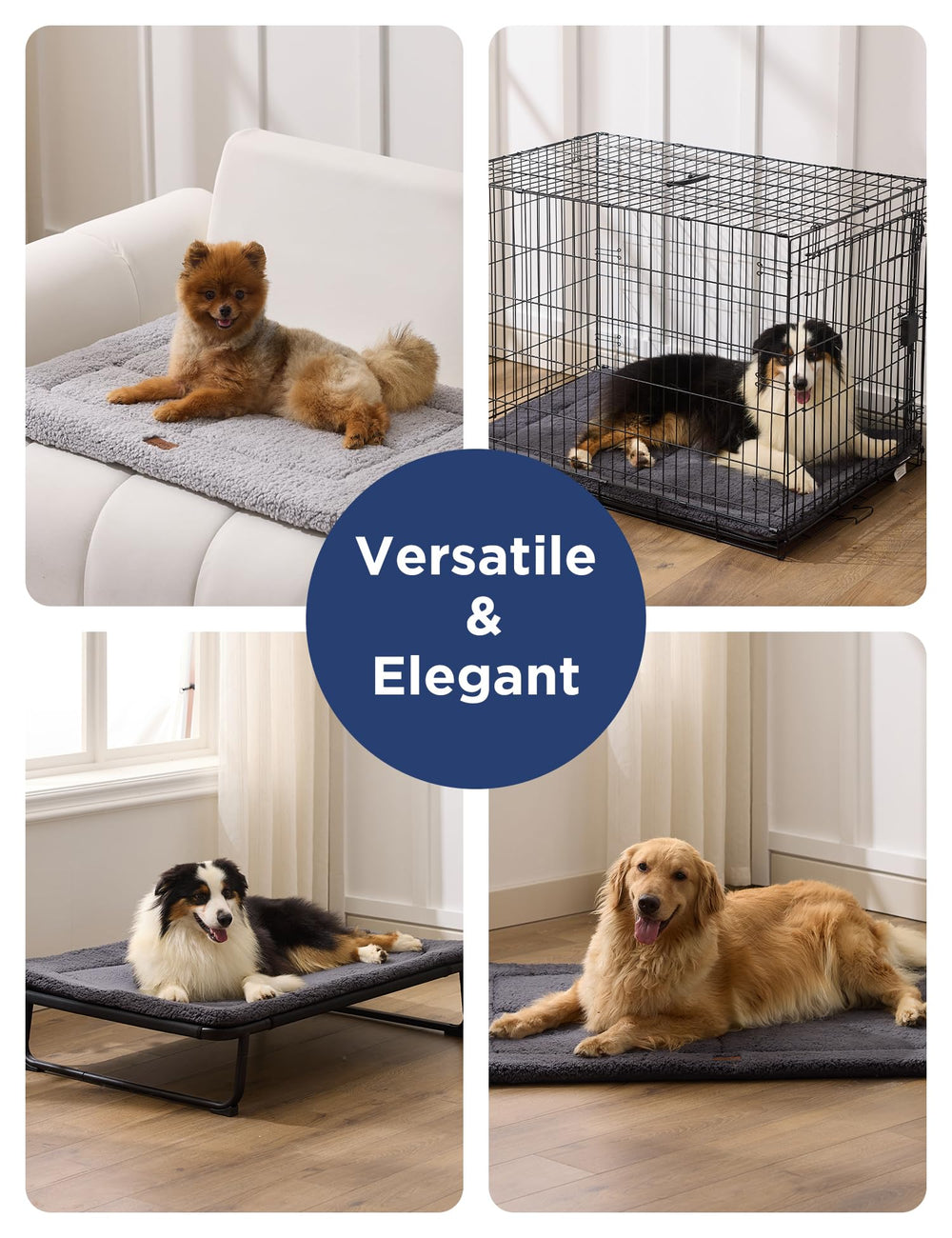Joydeco machine-washable dog bed for easy cleaning and care.