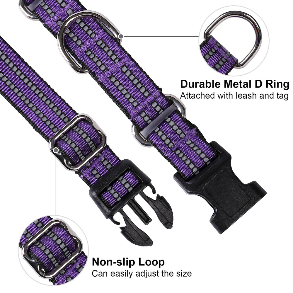 Joyeeiioo Martingale dog collar with reflective threads for night visibility