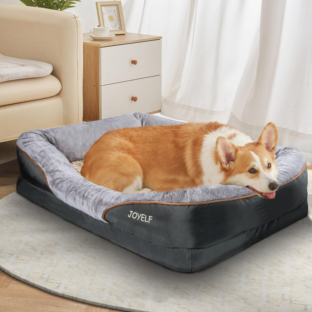 JOYELF dog bed squeaker toy gift adds playful engagement during cuddle time