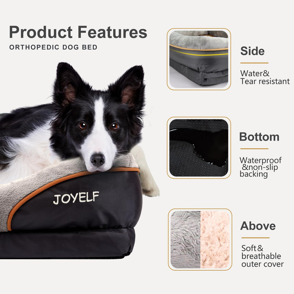 JOYELF memory foam dog bed small cover removable for easy cleaning