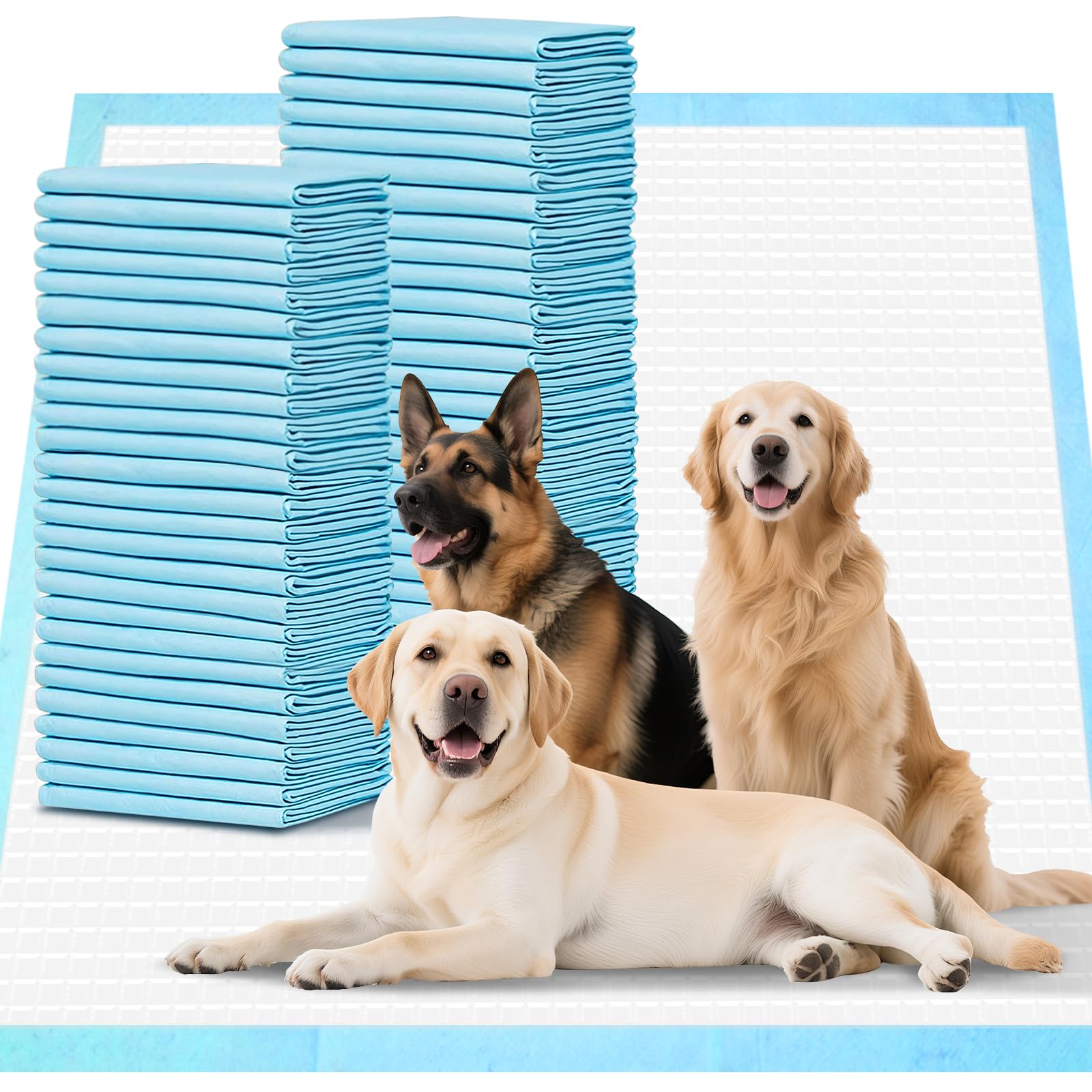 Joyeux Daily XXL pee pad shows large coverage for indoor puppy training and mess containment.