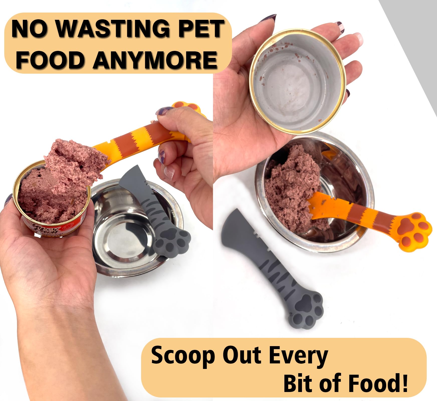 Joyinjojo lever-action can opener spoon speeds lid removal without nails strain.