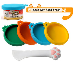 Joyinjojo silicone can covers highlights reusable lids for fresh, mess-free pet meals.