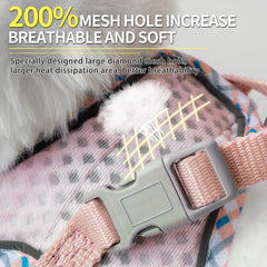 JOYPAWS Tiny Dog Harness Pearl Pink XXXS side wear shows escape-proof design in action.