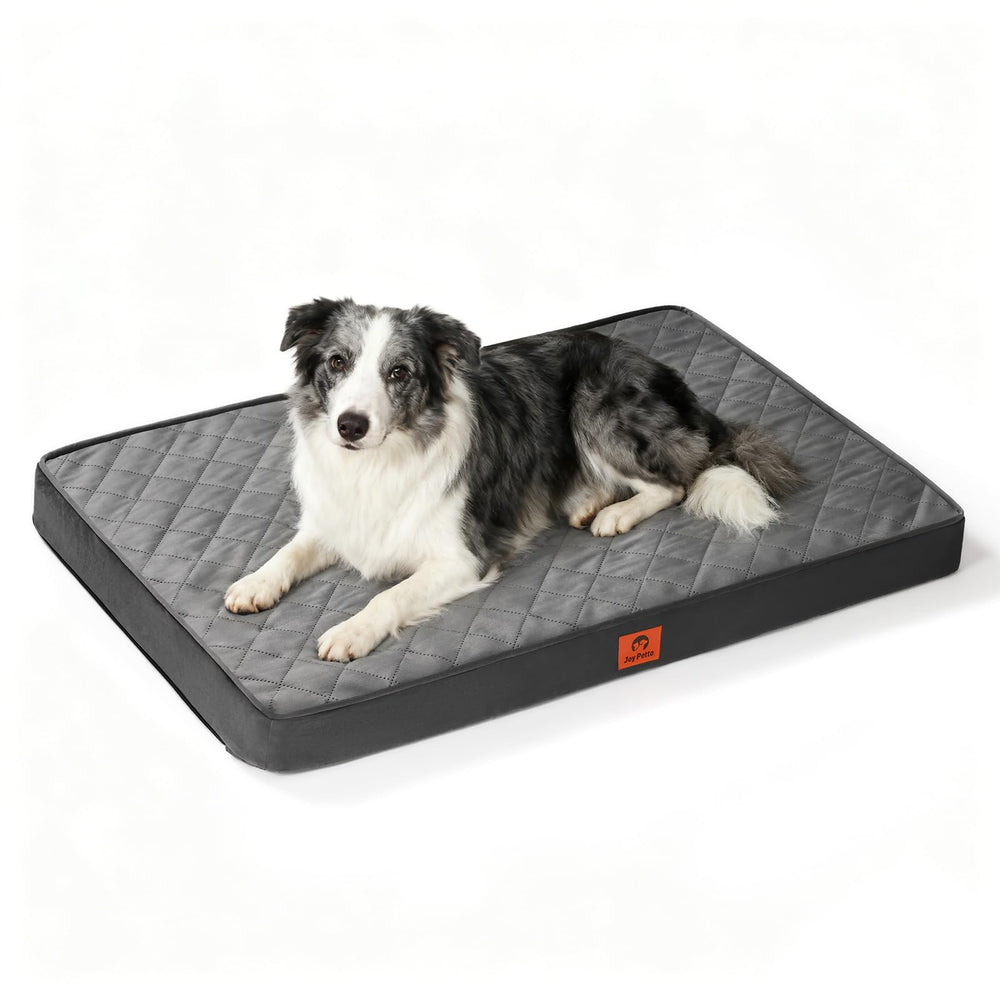 JoyPetto Cozy Dog Bed egg crate foam top provides balanced support during rest.
