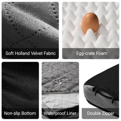 JoyPetto Cozy Dog Bed waterproof base keeps floors dry after play.