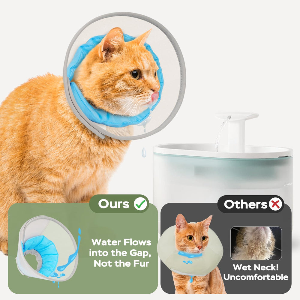 Joypig Cat Cone Soft foldable mesh design reduces anxiety during recovery