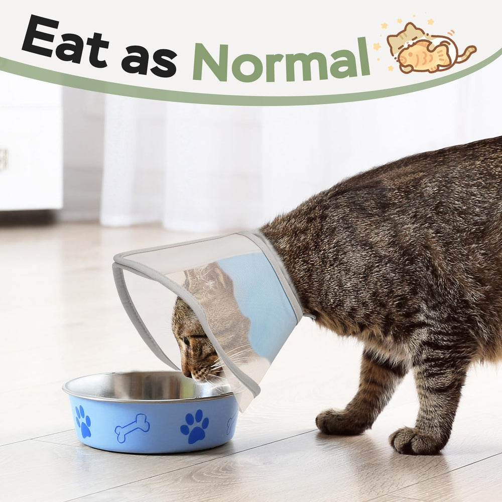 Joypig Cat Cone Soft soft-padding inside keeps your cat comfortable while wearing