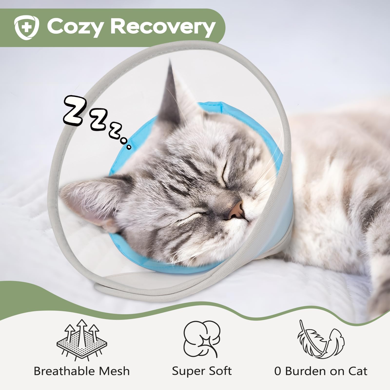 Joypig Cat Cone Soft waterproof fabric layer protects neck while sipping water