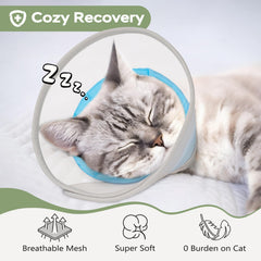 Joypig Cat Cone Soft waterproof fabric layer protects neck while sipping water
