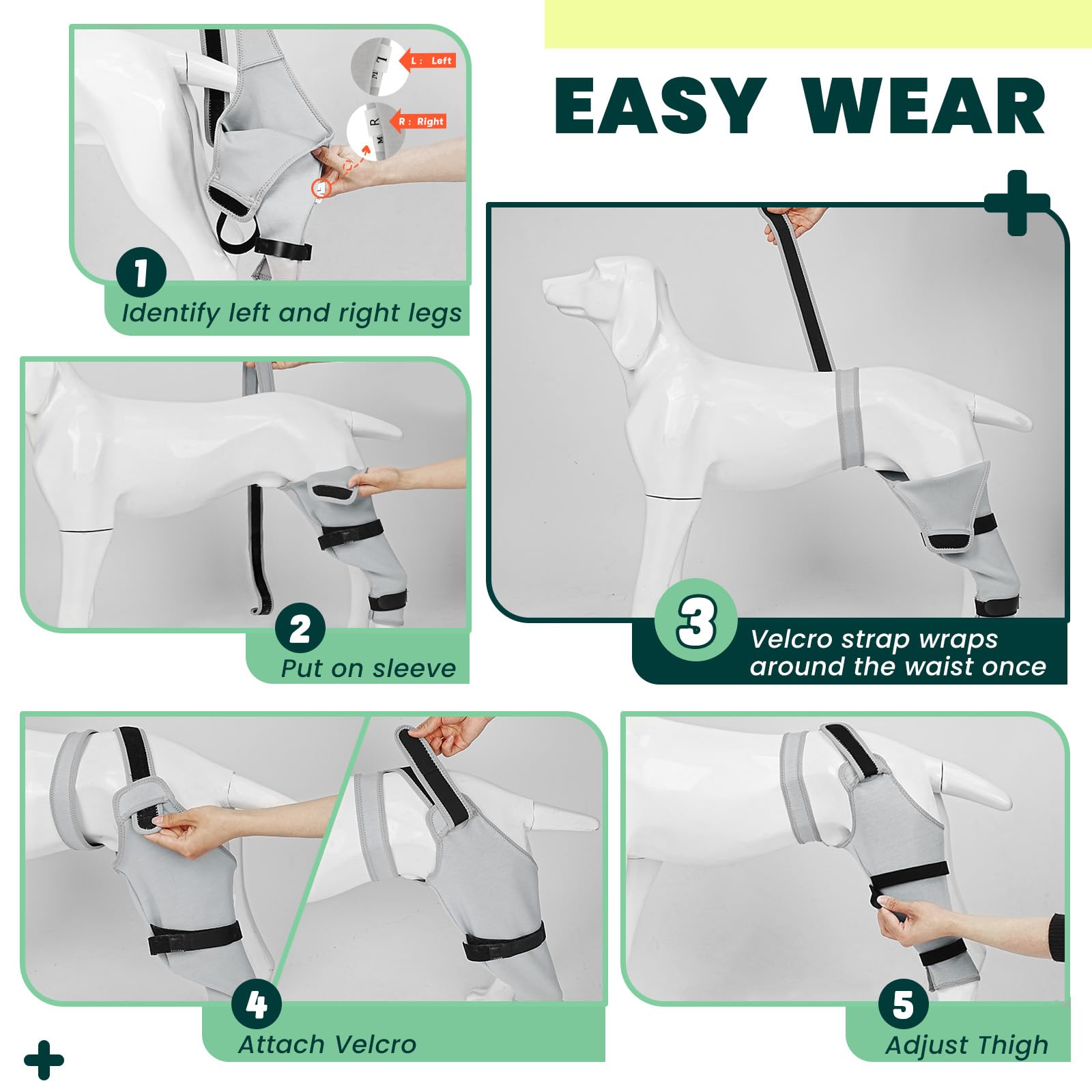 Joypig dog rear leg sleeve offers potty-friendly design for convenient bathroom breaks.