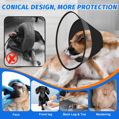 Joypig Elizabeth recovery cone after surgery provides post-op protection and easy care.
