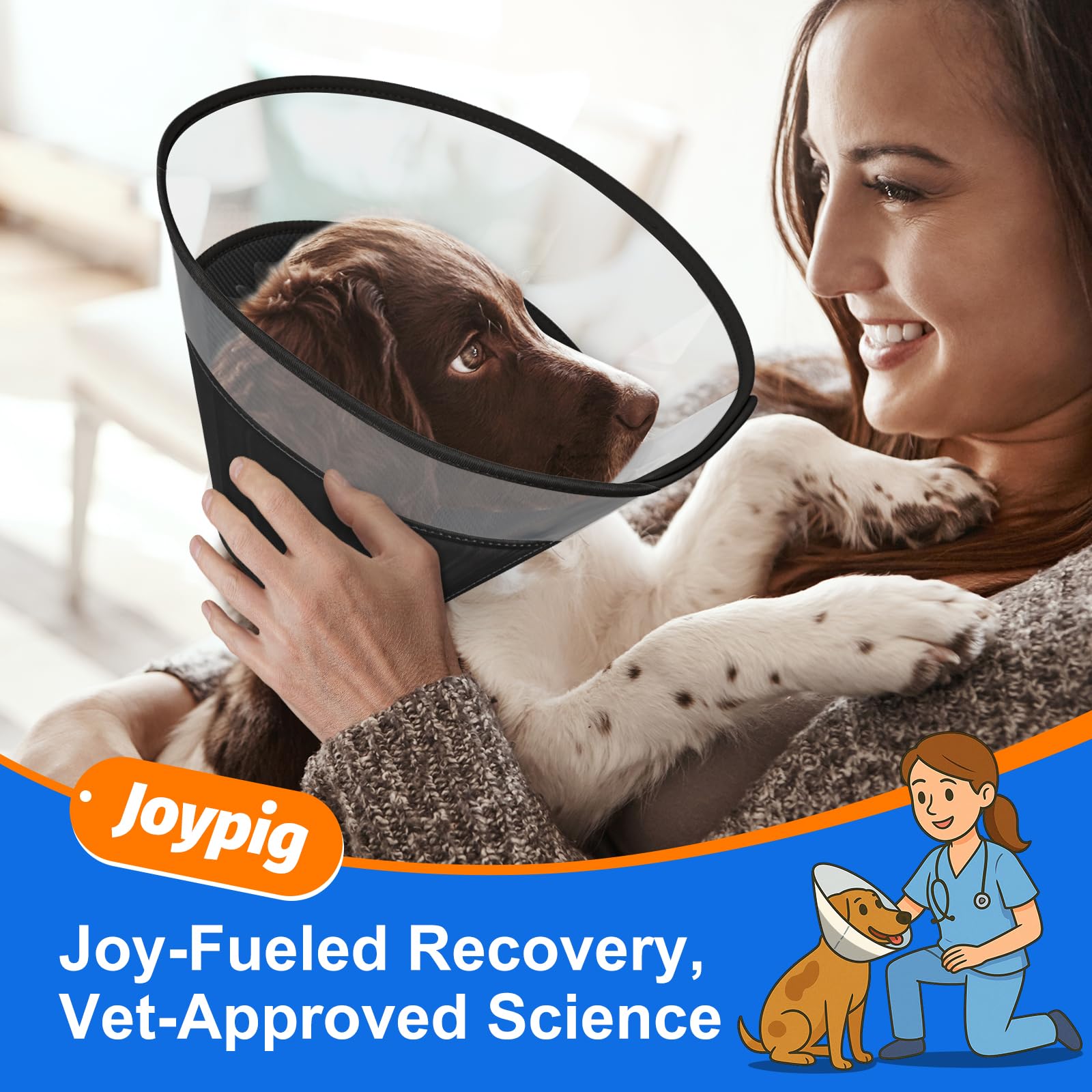 Joypig neck padding breathable dual-layer collar offers comfortable wear.