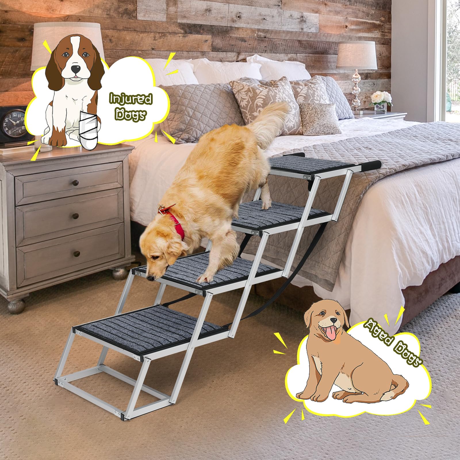 Joyrally dog ramp for SUV and truck simplifies loading.