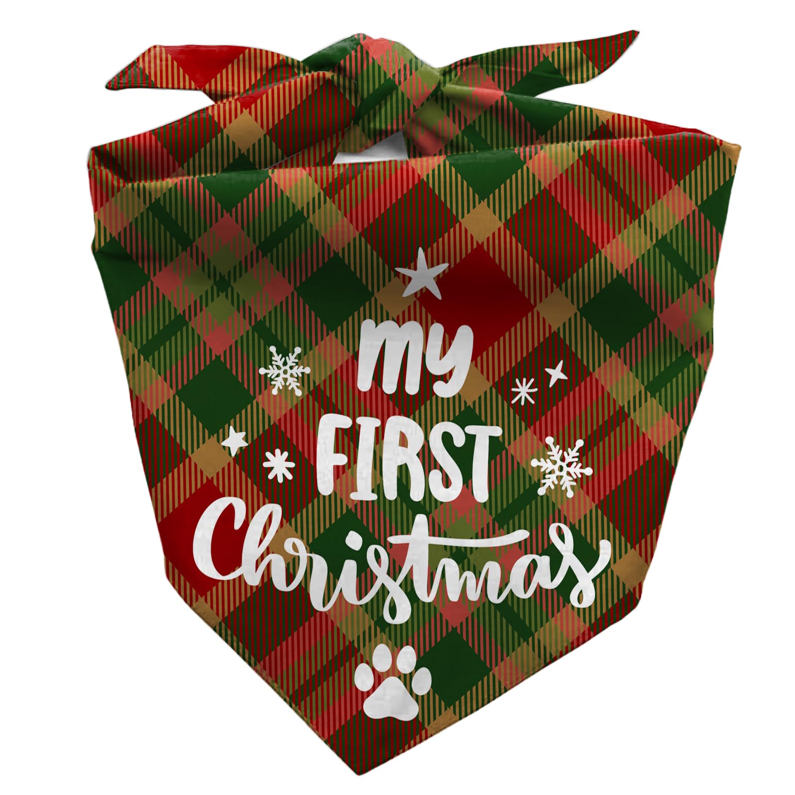 Joyriza My First Christmas bandana on a puppy for festive photo shoots
