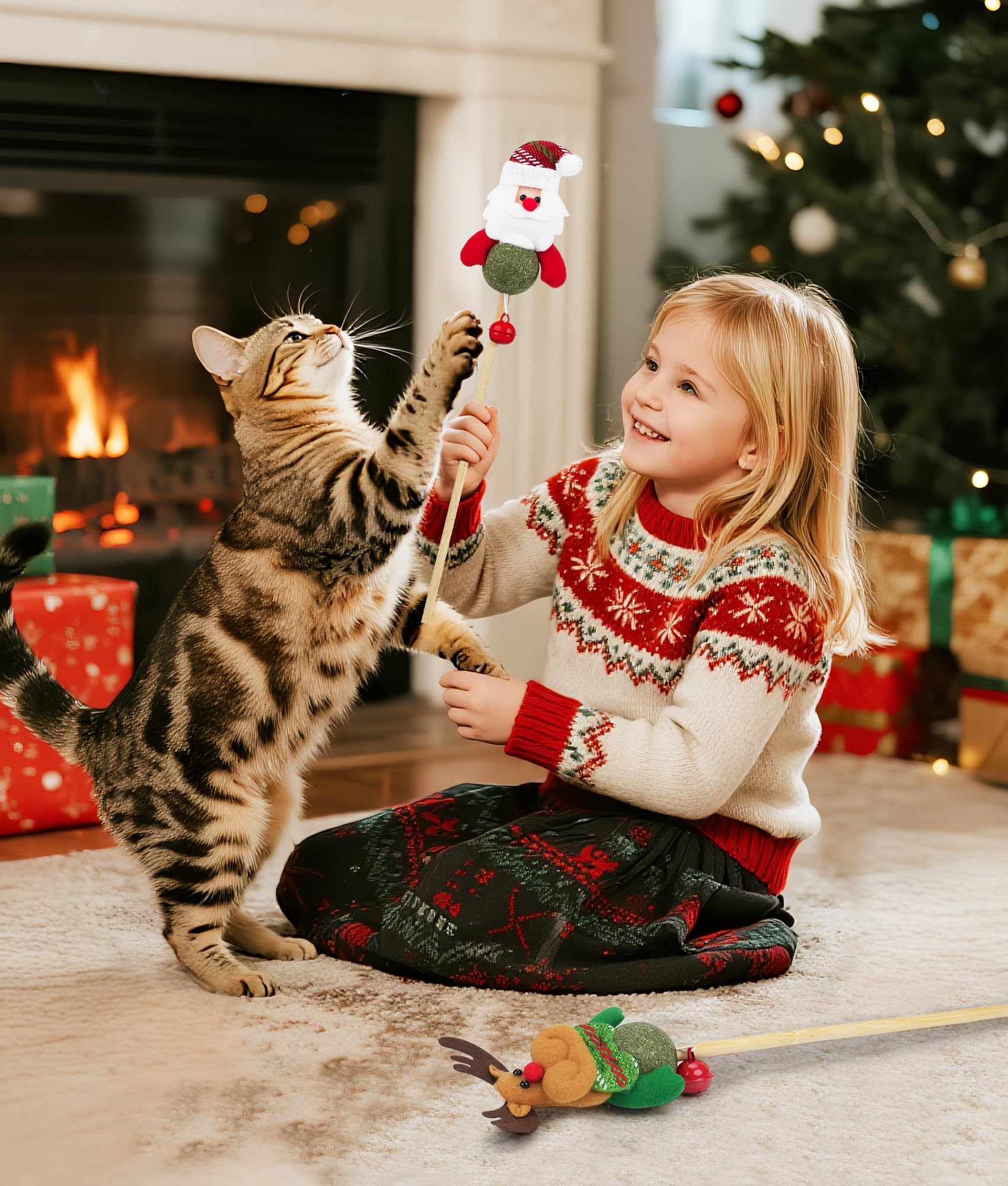 Joytale 2 pack christmas cat toys offers variety for longer play