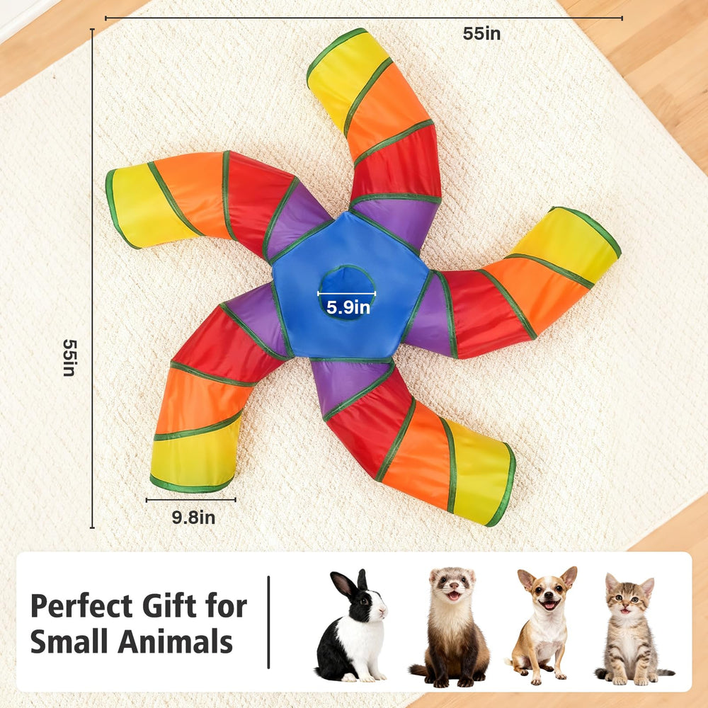 Joytale 5-Way Cat Tunnel storage straps enable quick packing after play sessions.