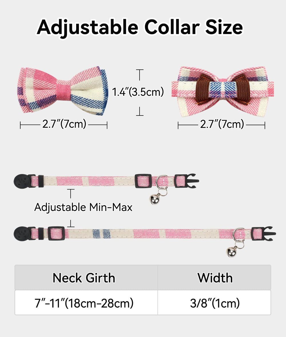 Joytale adjustable collar: fits 7–11 inches for kittens and cats.
