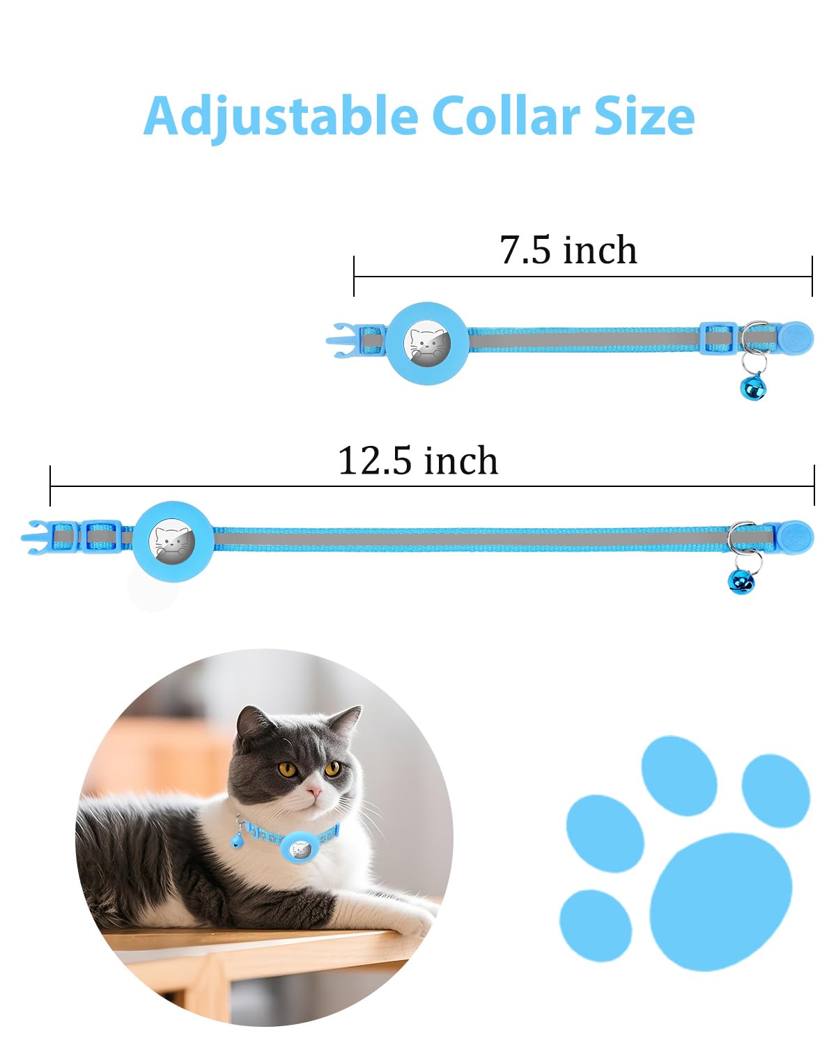Joytale adjustable neck range 7.5-12.5 inches highlights a long-lasting fit.