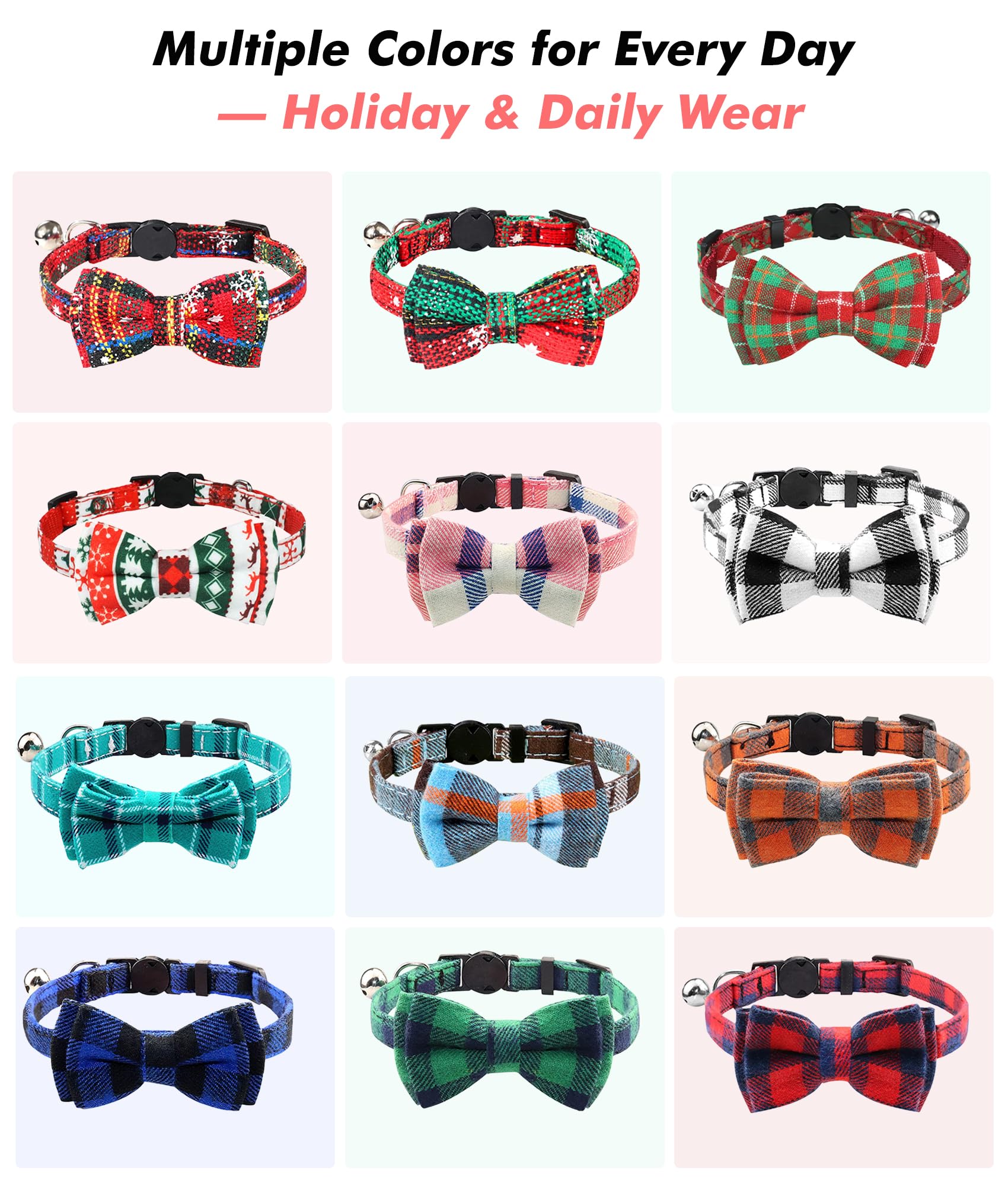 Joytale cat collar in multiple colors for everyday wear and special occasions.