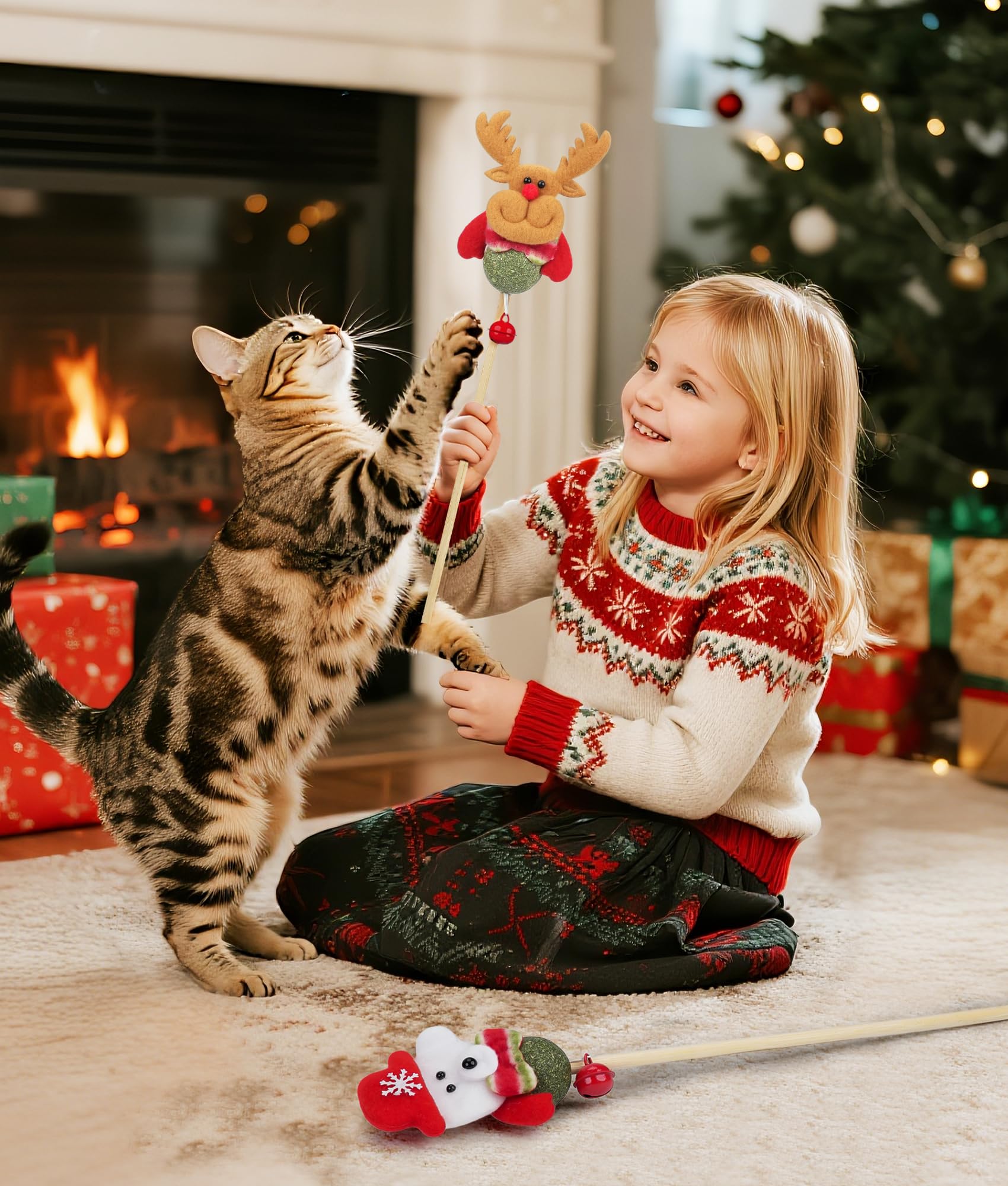 Joytale catnip ball wand ready for a playful chase indoors