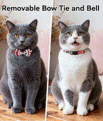 Joytale removable bow on plaid collar for changing festive looks.