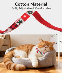 Joytale Christmas plaid collar showing fabric and soft texture.