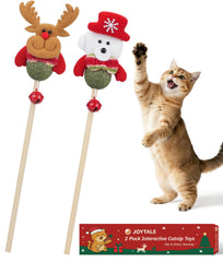 Joytale Christmas catnip toy Santa wand for festive indoor play with a cat