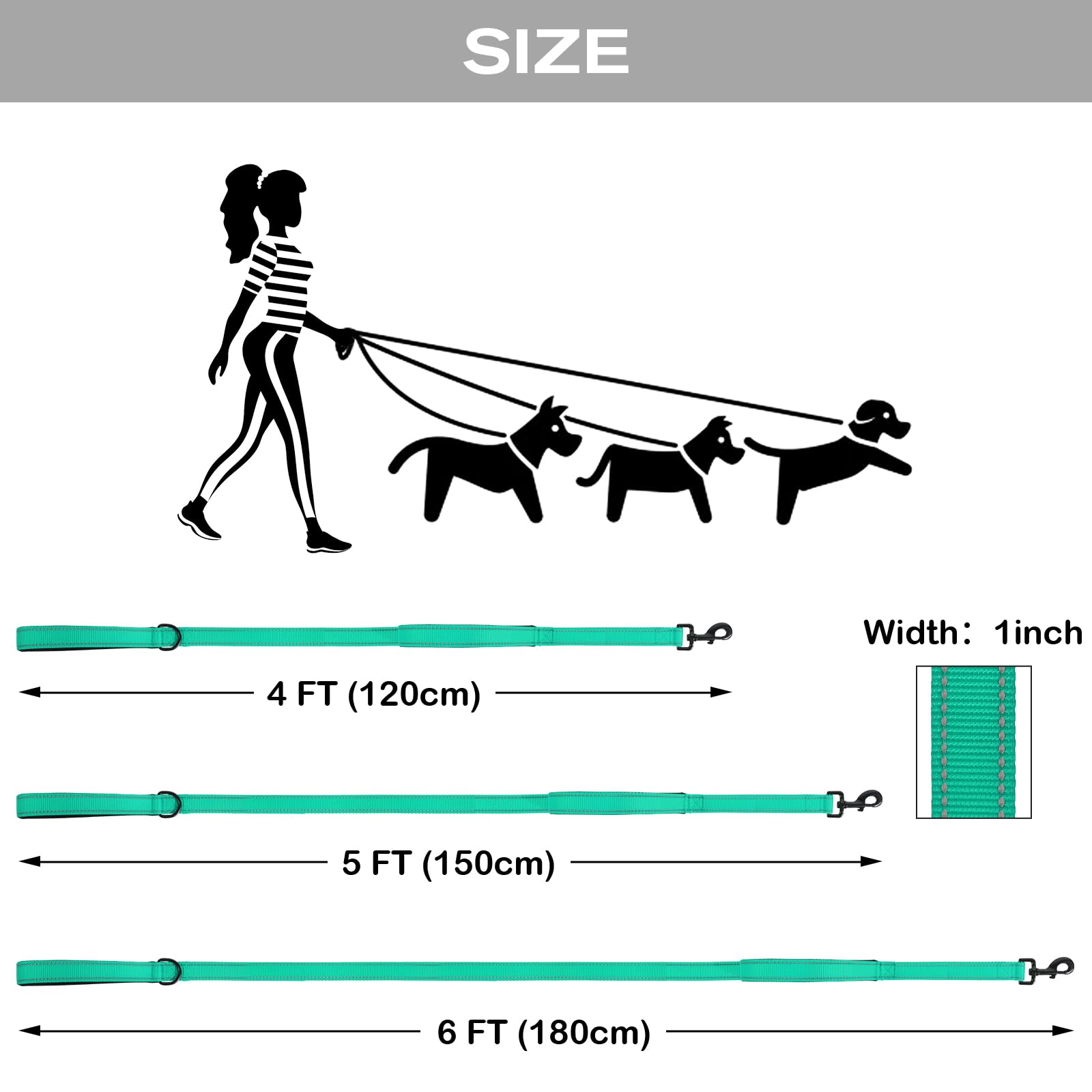 Joytale 360-degree rotating clasp prevents twists during walks.
